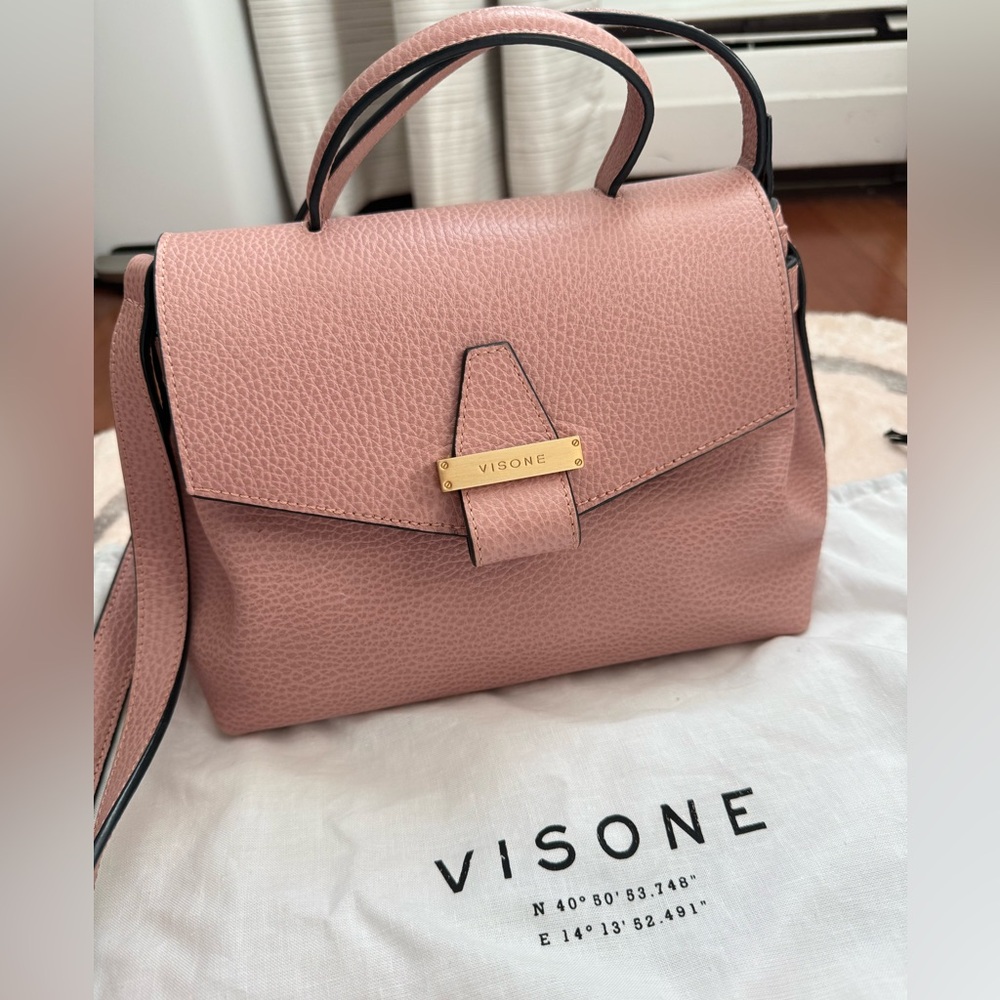 Visions Pink Leather Women's Bag
